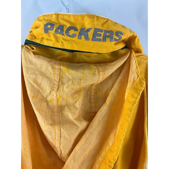Starter Vintage NFL Pro Line Green Bay Packers Yellow Pullover Jacket Medium 90s - Picture 10 of 11